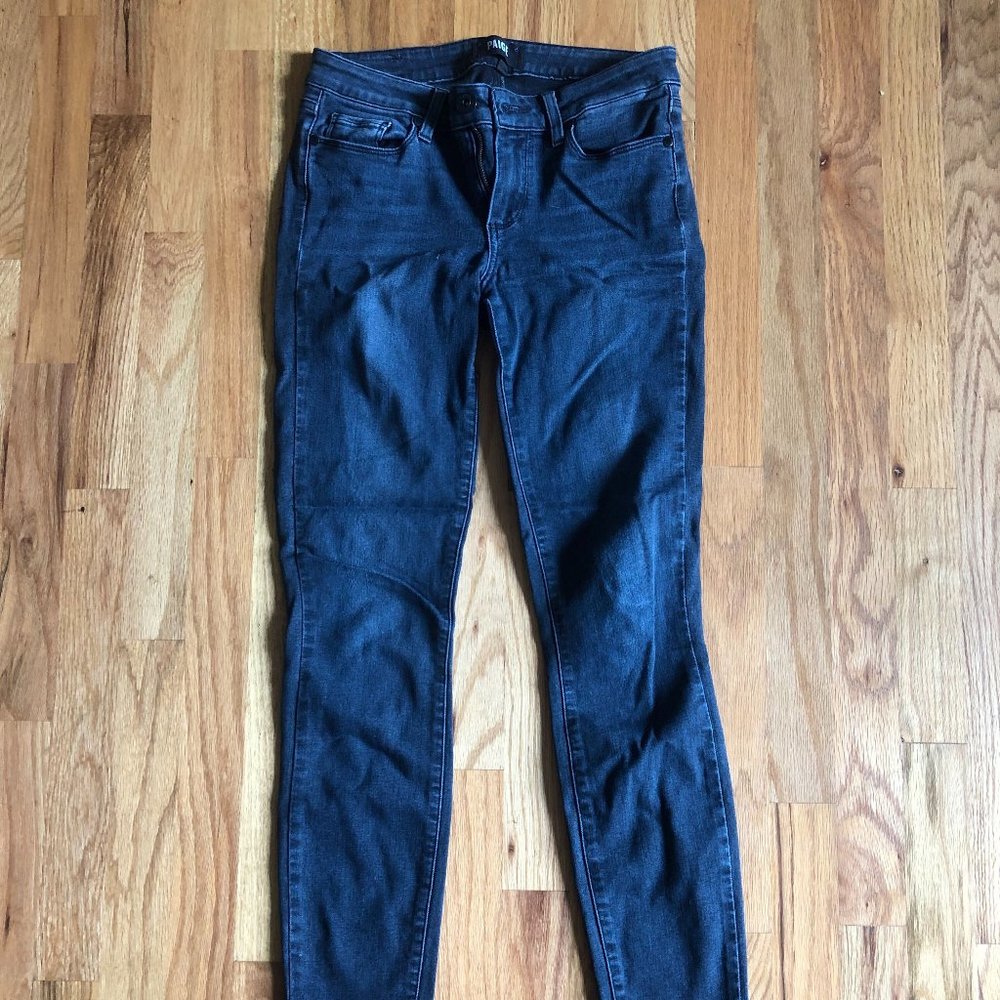 PAIGE Dark Blue/Charcoal Colored Denim Jeans